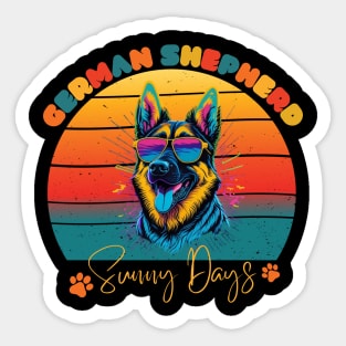 German Shepherd Sunny Days Sticker